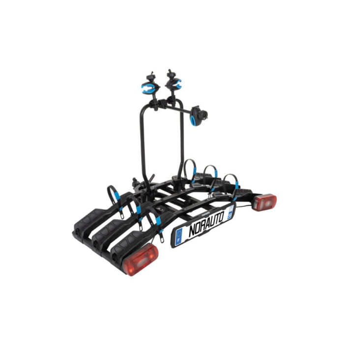 Porte-vélos sur attelage NORAUTO E-FIT 100-3 pour 3 vélos compatible vélo électrique