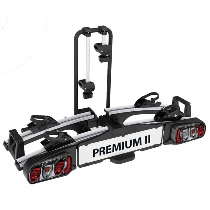 Porte-vélos d'attelage plate-forme EUFAB Premium 2 11521 pour 2 vélos compatible vélos électriques