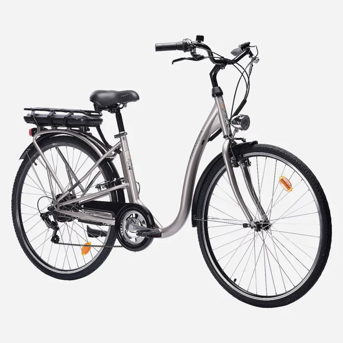 Vélo de ville électrique adulte Nakamura E-City 70 GRIS
